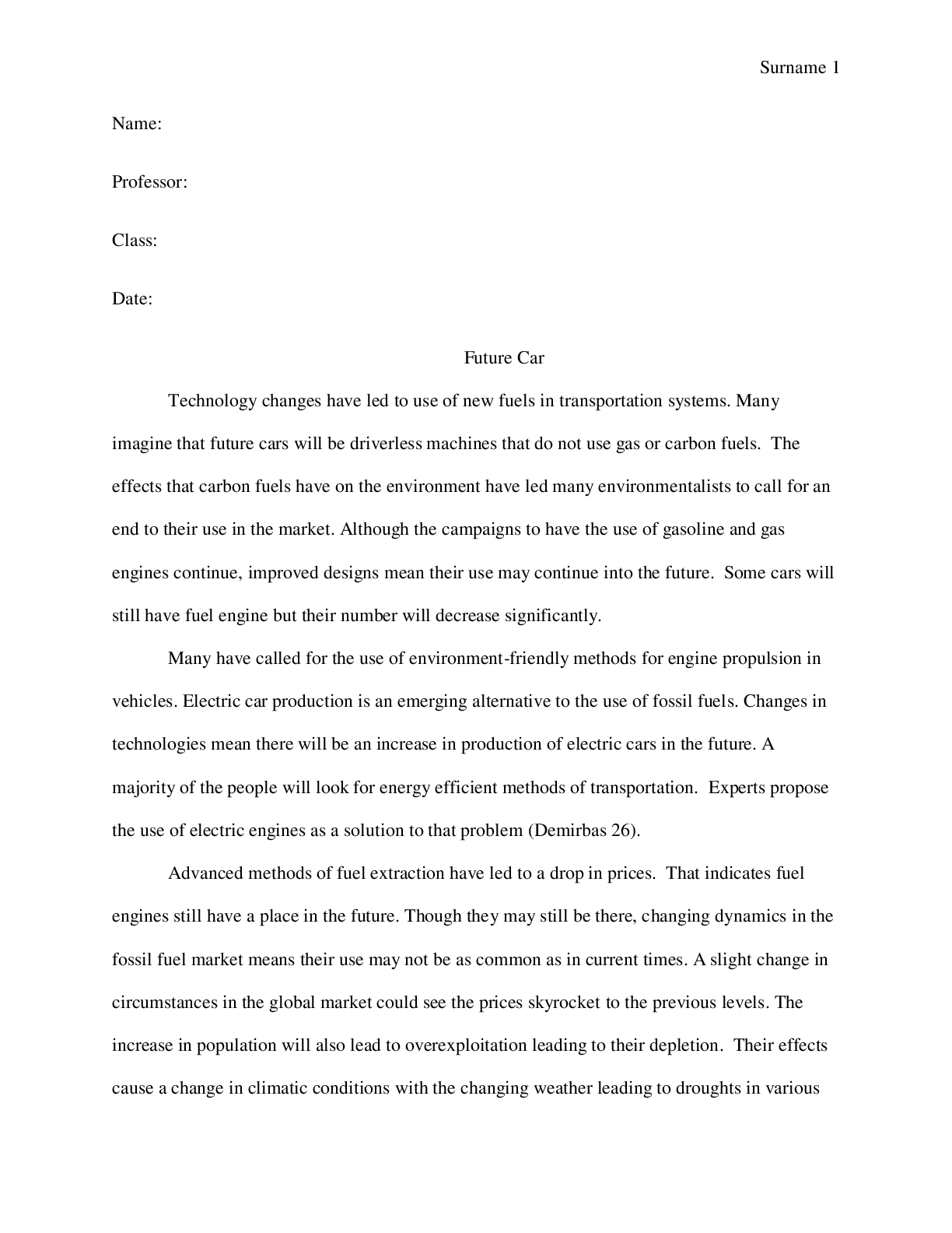 Preview image of Future Car document